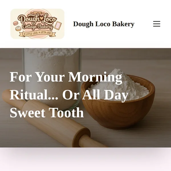 Dough Loco Bakery storefront preview shown on Batch52